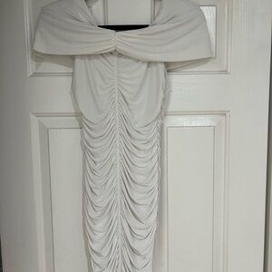 Naked Wardrobe Strapless White Dress